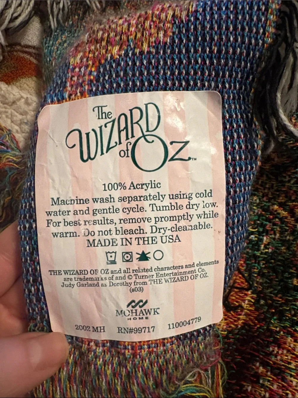 The Wizard of Oz vintage throw blanket!